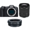 Canon EOS R8 Mirrorless Camera with RF 24-105mm f/4-7.1 IS STM Lens with EF-EOS R mount adapter - view 1