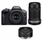 Canon EOS R100 Mirrorless Camera with RF-S 18-45mm, RF-S 55-210mm and RF 50mm f1.8 STM Lenses - view 1